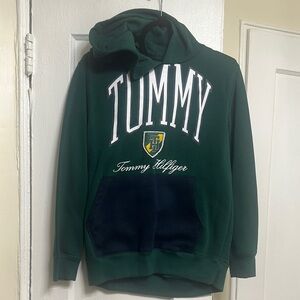 Tommy Hilfiger Forest Green Hoodie with Navy Pocket